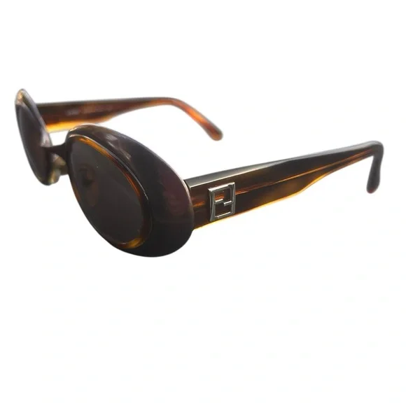 Fendi sunglasses lunette Brielle cat eye brown Italy vintage 90s y2K unisex - Picture 7 of 15
